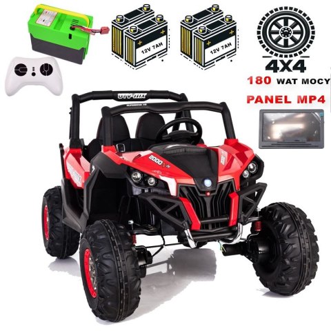 MEGA AUTO BUGGI 4X4 , PANEL MP4 , MIĘKKIE KOŁA EVA, MIĘKKIE SIEDZENIE FULL OPCJA 2X 12V/XMX603 Import SUPER-TOYS