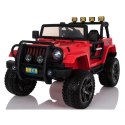 MEGA JEEP 4X4 Z REDUKTOREM NAPĘDU EXCLUSIVE, WOLNY START,MIĘKKIE KOŁA, 2x12V 10 Ah/WXE1688 Import SUPER-TOYS