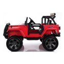 MEGA JEEP 4X4 Z REDUKTOREM NAPĘDU EXCLUSIVE, WOLNY START,MIĘKKIE KOŁA, 2x12V 10 Ah/WXE1688 Import SUPER-TOYS