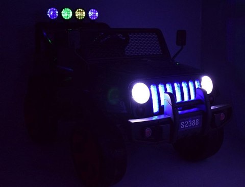 MEGA JEEP SUNSHINE, NAPĘD 4X4, 2X12V, WOLNY START/ MIĘKKIE KOŁA, BLUETOOTH, RADIO EXCLUSIVE/2388 Import SUPER-TOYS MEGA JEEP SUNSHINE, NAPĘD 4X4, 2X12V, WOLNY START/ MIĘKKIE KOŁA, BLUETOOTH, RADIO EXCLUSIVE/2388 Import SUPER-TOYS