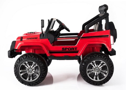 MEGA JEEP SUNSHINE, NAPĘD 4X4, 2X12V, WOLNY START/ MIĘKKIE KOŁA, BLUETOOTH, RADIO EXCLUSIVE/2388 Import SUPER-TOYS MEGA JEEP SUNSHINE, NAPĘD 4X4, 2X12V, WOLNY START/ MIĘKKIE KOŁA, BLUETOOTH, RADIO EXCLUSIVE/2388 Import SUPER-TOYS