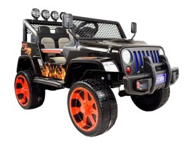MEGA JEEP SUNSHINE, NAPĘD 4X4, 2X12V, WOLNY START/ MIĘKKIE KOŁA, BLUETOOTH, RADIO EXCLUSIVE/2388 Import SUPER-TOYS