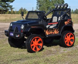 MEGA JEEP SUNSHINE, NAPĘD 4X4, 2X12V, WOLNY START/ MIĘKKIE KOŁA, BLUETOOTH, RADIO EXCLUSIVE/2388 Import SUPER-TOYS