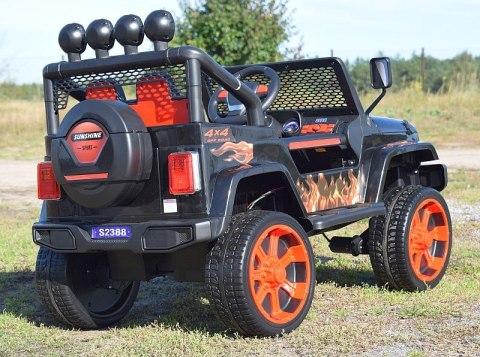 MEGA JEEP SUNSHINE, NAPĘD 4X4, 2X12V, WOLNY START/ MIĘKKIE KOŁA, BLUETOOTH, RADIO EXCLUSIVE/2388 Import SUPER-TOYS MEGA JEEP SUNSHINE, NAPĘD 4X4, 2X12V, WOLNY START/ MIĘKKIE KOŁA, BLUETOOTH, RADIO EXCLUSIVE/2388 Import SUPER-TOYS