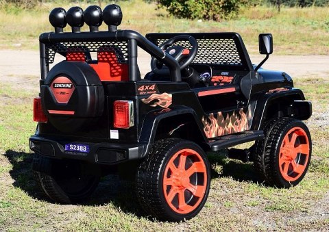 MEGA JEEP SUNSHINE, NAPĘD 4X4, 2X12V, WOLNY START/ MIĘKKIE KOŁA, BLUETOOTH, RADIO EXCLUSIVE/2388 Import SUPER-TOYS MEGA JEEP SUNSHINE, NAPĘD 4X4, 2X12V, WOLNY START/ MIĘKKIE KOŁA, BLUETOOTH, RADIO EXCLUSIVE/2388 Import SUPER-TOYS