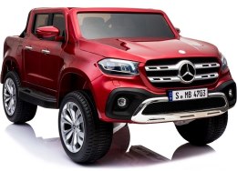 MERCEDES X LICENCJA, 4X4, 2x12V PANEL MP4, 5 PUNKTOWE PASY, MIĘKKIE KOŁA EVA, MIĘKKIE SIEDZENIE, LAKIER POLEROWANY, FULL OPCJA/ Import SUPER-TOYS