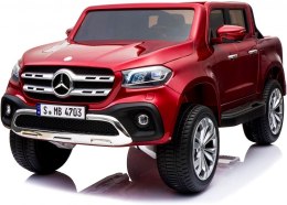 MERCEDES X LICENCJA, 4X4, 2x12V PANEL MP4, 5 PUNKTOWE PASY, MIĘKKIE KOŁA EVA, MIĘKKIE SIEDZENIE, LAKIER POLEROWANY, FULL OPCJA/ Import SUPER-TOYS