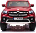 MERCEDES X LICENCJA, 4X4, 2x12V PANEL MP4, 5 PUNKTOWE PASY, MIĘKKIE KOŁA EVA, MIĘKKIE SIEDZENIE, LAKIER POLEROWANY, FULL OPCJA/ Import SUPER-TOYS