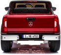 MERCEDES X LICENCJA, 4X4, 2x12V PANEL MP4, 5 PUNKTOWE PASY, MIĘKKIE KOŁA EVA, MIĘKKIE SIEDZENIE, LAKIER POLEROWANY, FULL OPCJA/ Import SUPER-TOYS
