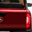 MERCEDES X LICENCJA, 4X4, 2x12V PANEL MP4, 5 PUNKTOWE PASY, MIĘKKIE KOŁA EVA, MIĘKKIE SIEDZENIE, LAKIER POLEROWANY, FULL OPCJA/ Import SUPER-TOYS