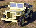 MEGA DZIP WOJSKOWY DLA 3 DZIECI, 4X4,WALIZKA NA AKUMULATOR, MIĘKKIE KOŁA, MIĘKKIE SIEDZENIE/JH101 Import SUPER-TOYS