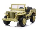 MEGA DZIP WOJSKOWY DLA 3 DZIECI, 4X4,WALIZKA NA AKUMULATOR, MIĘKKIE KOŁA, MIĘKKIE SIEDZENIE/JH101 Import SUPER-TOYS