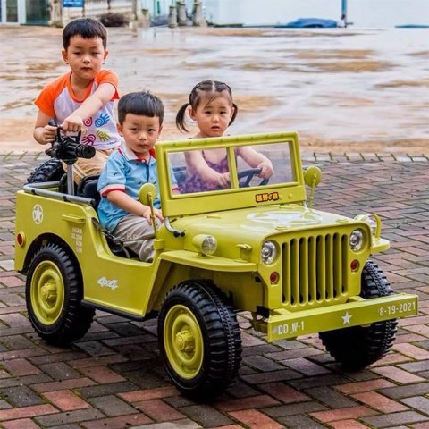 MEGA DZIP WOJSKOWY DLA 3 DZIECI, 4X4,WALIZKA NA AKUMULATOR, MIĘKKIE KOŁA, MIĘKKIE SIEDZENIE/JH101 Import SUPER-TOYS MEGA DZIP WOJSKOWY DLA 3 DZIECI, 4X4,WALIZKA NA AKUMULATOR, MIĘKKIE KOŁA, MIĘKKIE SIEDZENIE/JH101 Import SUPER-TOYS