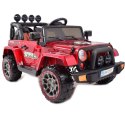 MEGA JEEP FULLTIME, NAPĘD 4X4, 1X12V ,WOLNY START/ MIĘKKIE KOŁA, FUNKCJA BUJANIA EXCLUSIVE LAKIER/7588 Import SUPER-TOYS