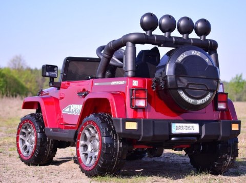 MEGA JEEP FULLTIME, NAPĘD 4X4, 1X12V ,WOLNY START/ MIĘKKIE KOŁA, FUNKCJA BUJANIA EXCLUSIVE LAKIER/7588 Import SUPER-TOYS MEGA JEEP FULLTIME, NAPĘD 4X4, 1X12V ,WOLNY START/ MIĘKKIE KOŁA, FUNKCJA BUJANIA EXCLUSIVE LAKIER/7588 Import SUPER-TOYS