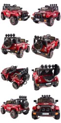 MEGA JEEP FULLTIME, NAPĘD 4X4, 1X12V ,WOLNY START/ MIĘKKIE KOŁA, FUNKCJA BUJANIA EXCLUSIVE LAKIER/7588 Import SUPER-TOYS