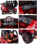MEGA JEEP FULLTIME, NAPĘD 4X4, 1X12V ,WOLNY START/ MIĘKKIE KOŁA, FUNKCJA BUJANIA EXCLUSIVE LAKIER/7588 Import SUPER-TOYS