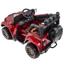 MEGA JEEP FULLTIME, NAPĘD 4X4, 1X12V ,WOLNY START/ MIĘKKIE KOŁA, FUNKCJA BUJANIA EXCLUSIVE LAKIER/7588 Import SUPER-TOYS