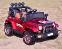 MEGA JEEP FULLTIME, NAPĘD 4X4, 1X12V ,WOLNY START/ MIĘKKIE KOŁA, FUNKCJA BUJANIA EXCLUSIVE LAKIER/7588 Import SUPER-TOYS