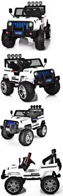 MEGA JEEP SUNSHINE, NAPĘD 4X4, 2X12V ,WOLNY START/ MIĘKKIE KOŁA, BLUETOOTH, RADIO EXCLUSIVE/2388 Import SUPER-TOYS