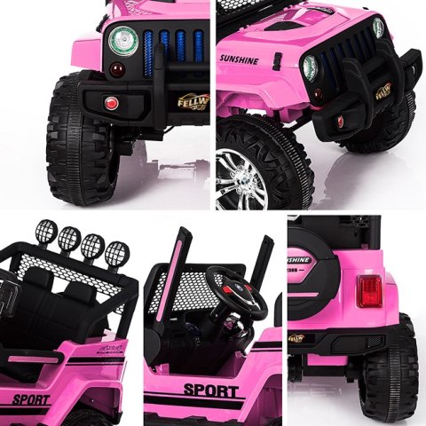 MEGA JEEP SUNSHINE, NAPĘD 4X4, 2X12V ,WOLNY START/ MIĘKKIE KOŁA, BLUETOOTH, RADIO EXCLUSIVE/2388 Import SUPER-TOYS MEGA JEEP SUNSHINE, NAPĘD 4X4, 2X12V ,WOLNY START/ MIĘKKIE KOŁA, BLUETOOTH, RADIO EXCLUSIVE/2388 Import SUPER-TOYS