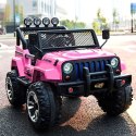 MEGA JEEP SUNSHINE, NAPĘD 4X4, 2X12V ,WOLNY START/ MIĘKKIE KOŁA, BLUETOOTH, RADIO EXCLUSIVE/2388 Import SUPER-TOYS