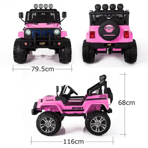 MEGA JEEP SUNSHINE, NAPĘD 4X4, 2X12V ,WOLNY START/ MIĘKKIE KOŁA, BLUETOOTH, RADIO EXCLUSIVE/2388 Import SUPER-TOYS MEGA JEEP SUNSHINE, NAPĘD 4X4, 2X12V ,WOLNY START/ MIĘKKIE KOŁA, BLUETOOTH, RADIO EXCLUSIVE/2388 Import SUPER-TOYS