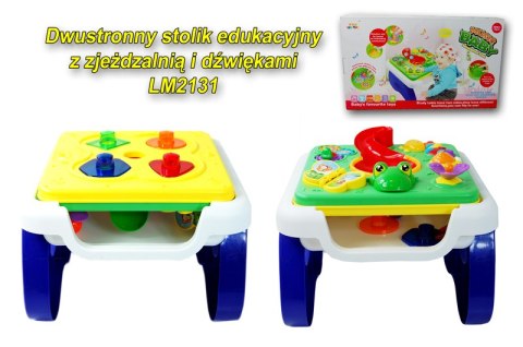 ŚLICZNY DWUSTRONNY STOLIK Z DŹWIĘKAMI/LM2131 Import SUPER-TOYS ŚLICZNY DWUSTRONNY STOLIK Z DŹWIĘKAMI/LM2131 Import SUPER-TOYS