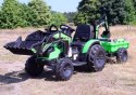MEGA TRAKTOR Z ŁADOWARKĄ,KOPARKĄ, PRZYCZEPĄ 24 V SUPER-MOC OLBRZYMI Import SUPER-TOYS