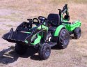 MEGA TRAKTOR Z ŁADOWARKĄ,KOPARKĄ, PRZYCZEPĄ 24 V SUPER-MOC OLBRZYMI Import SUPER-TOYS