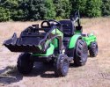 MEGA TRAKTOR Z ŁADOWARKĄ,KOPARKĄ, PRZYCZEPĄ 24 V SUPER-MOC OLBRZYMI Import SUPER-TOYS
