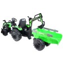 MEGA TRAKTOR Z ŁADOWARKĄ,KOPARKĄ, PRZYCZEPĄ 24 V SUPER-MOC OLBRZYMI Import SUPER-TOYS