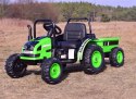 MEGA TRAKTOR Z PRZYCZEPĄ. MIĘKKIE SIEDZENIE, KOŁA EVA,PILOT, RADIO FM/HL388 Import SUPER-TOYS