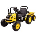 MEGA TRAKTOR Z PRZYCZEPĄ. MIĘKKIE SIEDZENIE, KOŁA EVA,PILOT, RADIO FM/HL388 Import SUPER-TOYS