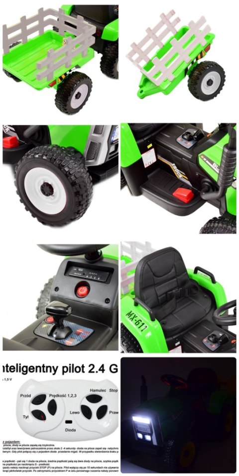 SUPER TRAKTOR BLOW - NA AKUMULATOR Z PRZYCZEPĄ, MIĘKKIE KOŁA, MIEKKIE SIEDZENIE, PILOT/XMX611 Import SUPER-TOYS SUPER TRAKTOR BLOW - NA AKUMULATOR Z PRZYCZEPĄ, MIĘKKIE KOŁA, MIEKKIE SIEDZENIE, PILOT/XMX611 Import SUPER-TOYS