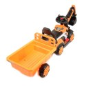 KOPARKA NA AKUMULATOR Z PRZYCZEPĄ, PEŁNA ELEKTRYKA/XZ219 Import SUPER-TOYS