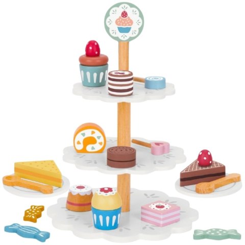 TOOKY TOY Patera Słodkości Drewniany Stojak Babeczki Ciasta Tooky Toy TOOKY TOY Patera Słodkości Drewniany Stojak Babeczki Ciasta Tooky Toy