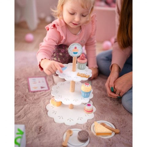TOOKY TOY Patera Słodkości Drewniany Stojak Babeczki Ciasta Tooky Toy TOOKY TOY Patera Słodkości Drewniany Stojak Babeczki Ciasta Tooky Toy