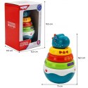 WOOPIE BABY Zabawka Sensoryczna Dino Układanka Piramidka dla Niemowląt Woopie Baby WOOPIE BABY Zabawka Sensoryczna Dino Układanka Piramidka dla Niemowląt Woopie Baby