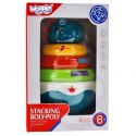 WOOPIE BABY Zabawka Sensoryczna Dino Układanka Piramidka dla Niemowląt Woopie Baby WOOPIE BABY Zabawka Sensoryczna Dino Układanka Piramidka dla Niemowląt Woopie Baby
