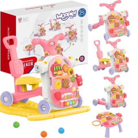 WOOPIE BABY Chodzik 5w1 Multifunkcyjny Różowy 1+ Woopie Baby WOOPIE BABY Chodzik 5w1 Multifunkcyjny Różowy 1+ Woopie Baby