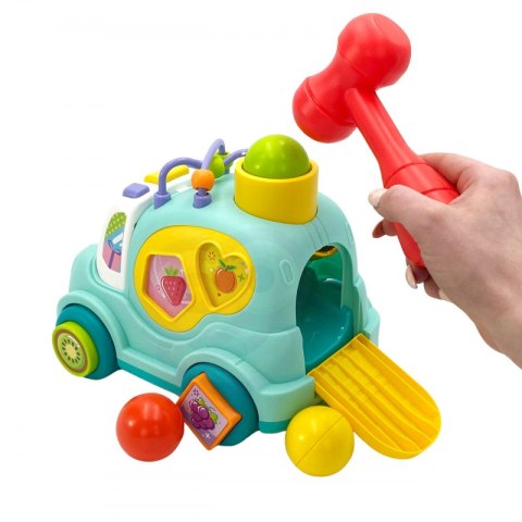 WOOPIE BABY Interaktywny Samochodzik Muzyczny Sorter Montessori Niebieski Woopie Baby WOOPIE BABY Interaktywny Samochodzik Muzyczny Sorter Montessori Niebieski Woopie Baby