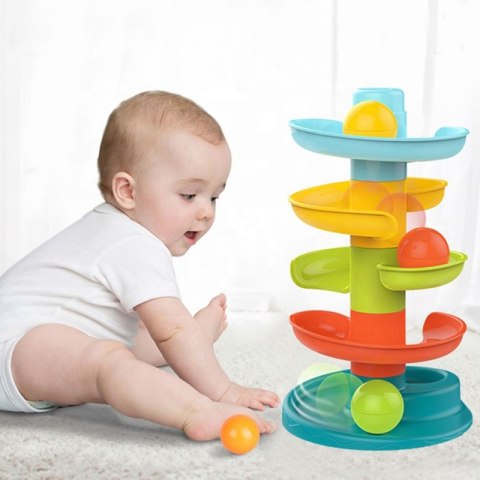 WOOPIE BABY Kulodrom Tor Kulkowy Zestaw Spirala + 3 Kulki Woopie Baby WOOPIE BABY Kulodrom Tor Kulkowy Zestaw Spirala + 3 Kulki Woopie Baby