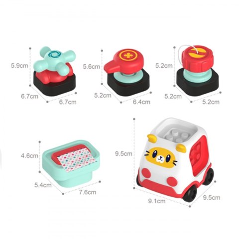 WOOPIE BABY Montessori Manipulacyjny Zestaw Konstrukcyjny Samochód Kotek 2 Woopie Baby WOOPIE BABY Montessori Manipulacyjny Zestaw Konstrukcyjny Samochód Kotek 2 Woopie Baby