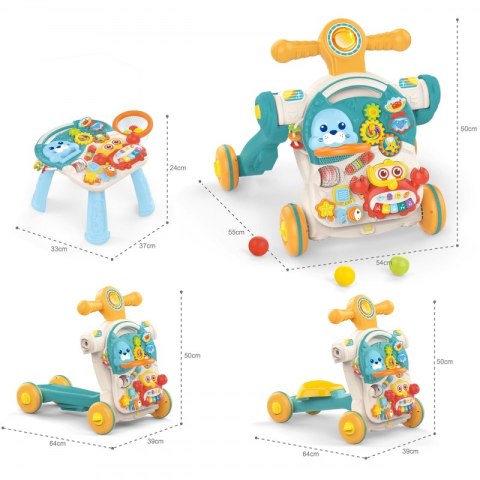 WOOPIE BABY Pchacz Chodzik Stolik Edukacyjny Hulajnoga Jeździk 4w1 Woopie Baby WOOPIE BABY Pchacz Chodzik Stolik Edukacyjny Hulajnoga Jeździk 4w1 Woopie Baby