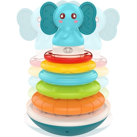 WOOPIE BABY Piramida Wieża Interaktywna Słonik z Obręczami Grzechotka Woopie Baby WOOPIE BABY Piramida Wieża Interaktywna Słonik z Obręczami Grzechotka Woopie Baby