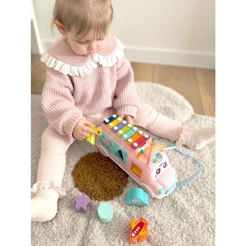 WOOPIE BABY Samochodzik Muzyczny Sorter z Cymbałkami Różowy Woopie Baby WOOPIE BABY Samochodzik Muzyczny Sorter z Cymbałkami Różowy Woopie Baby