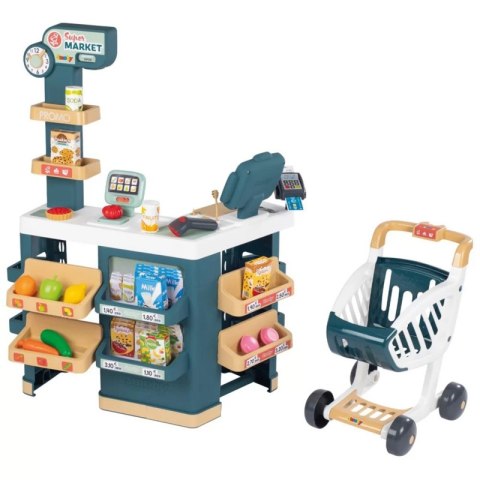 SMOBY Sklep Supermarket z Wózkiem Kasą i Elektronicznym Skanerem Smoby SMOBY Sklep Supermarket z Wózkiem Kasą i Elektronicznym Skanerem Smoby