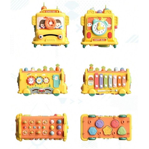 WOOPIE BABY Interaktywny Autobus Montessori Edukacyjny 6w1 Młoteczek Cymbałki +18 m Woopie Baby WOOPIE BABY Interaktywny Autobus Montessori Edukacyjny 6w1 Młoteczek Cymbałki +18 m Woopie Baby