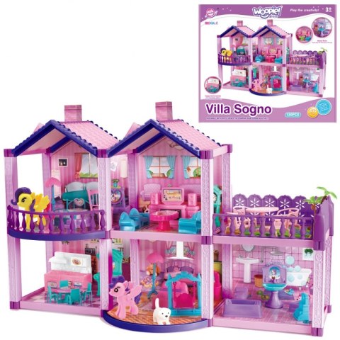 WOOPIE Domek dla Lalek Kucyków PONY FANTASY VILLA 120 el. Woopie WOOPIE Domek dla Lalek Kucyków PONY FANTASY VILLA 120 el. Woopie